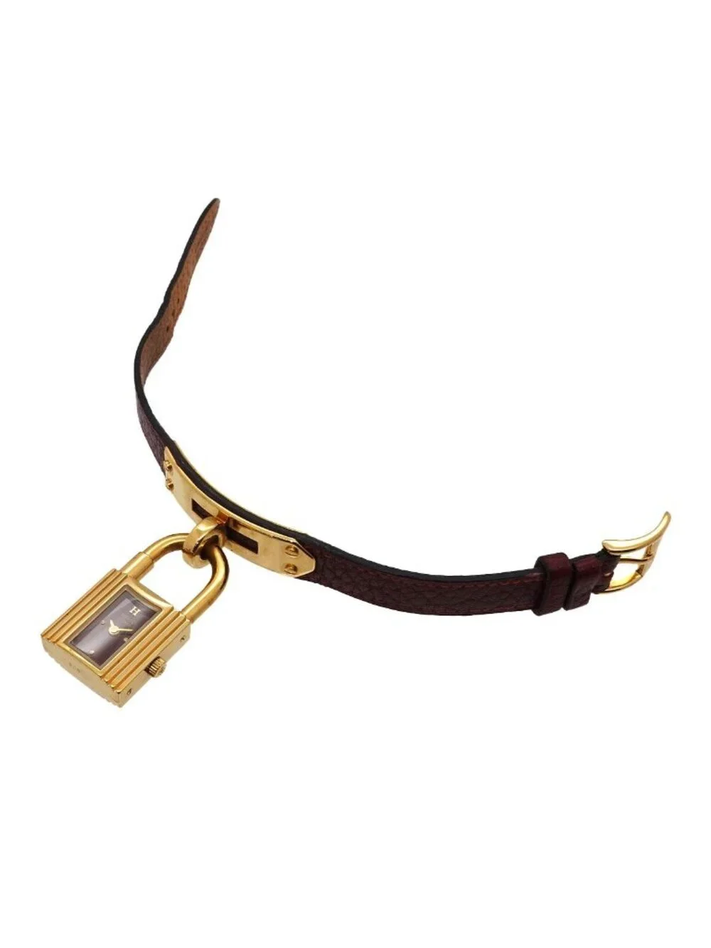 Hermes Kelly Watch Vintage Bordeaux Quartz